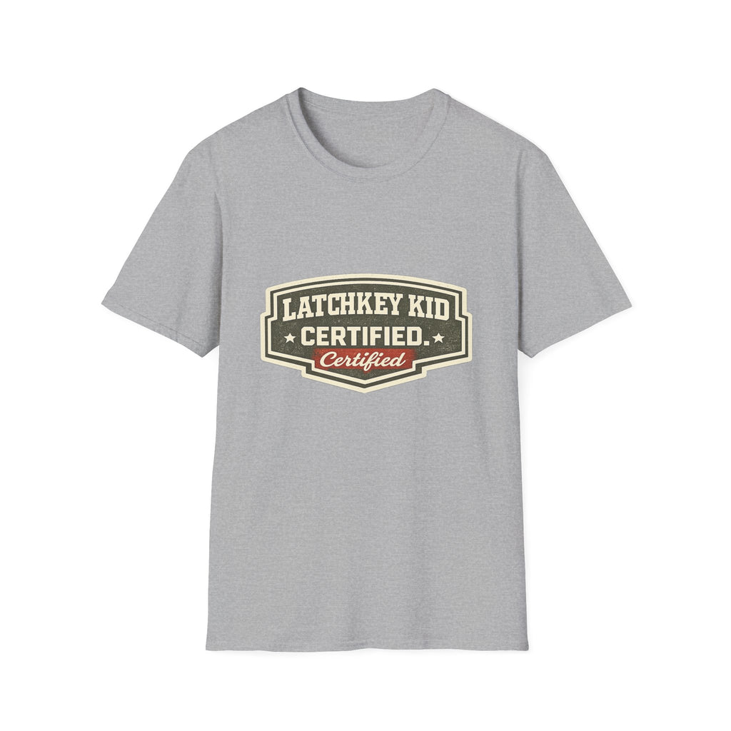 Latchkey Kid Certified T-Shirt — Vintage Badge Design