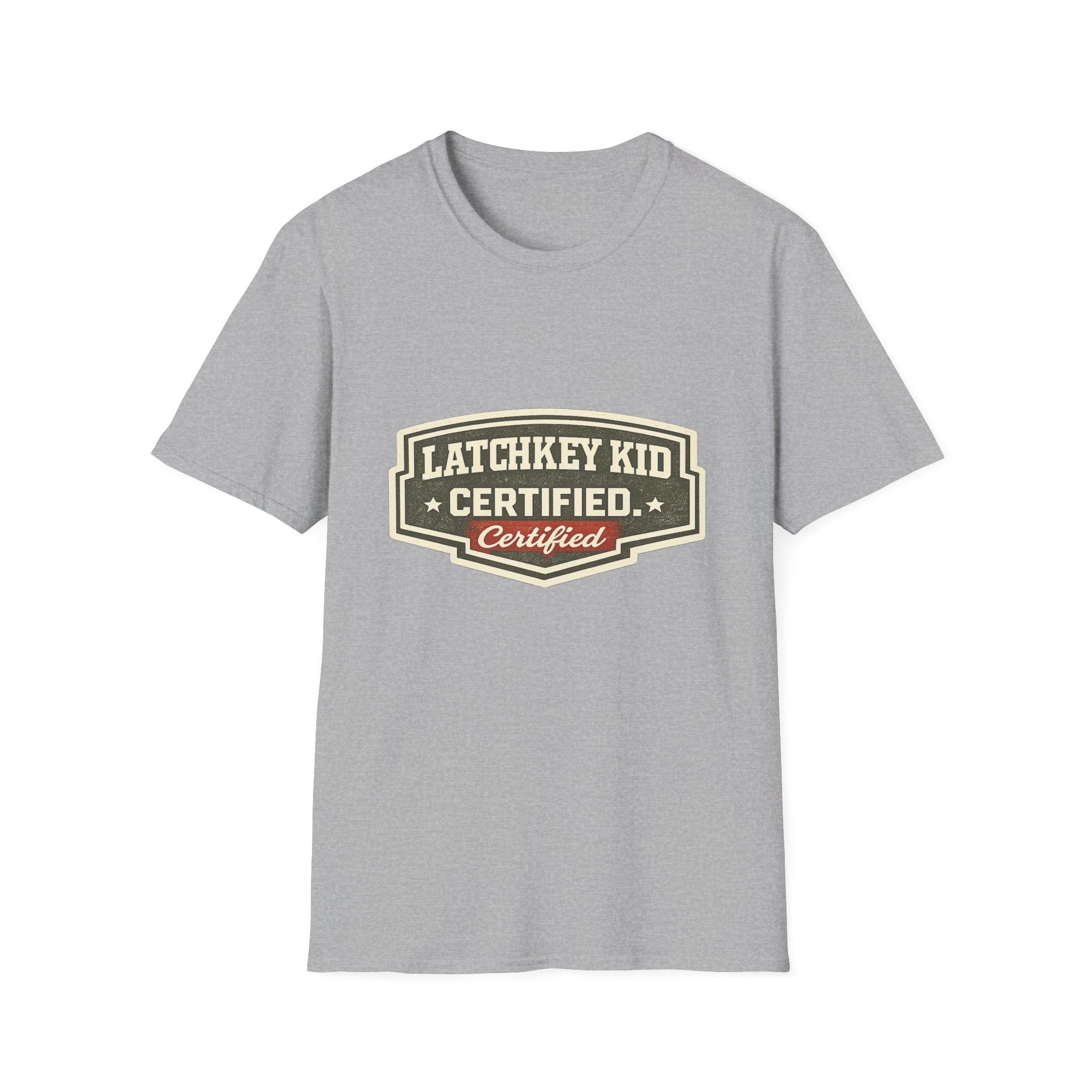 Latchkey Kid Certified T-Shirt — Vintage Badge Design
