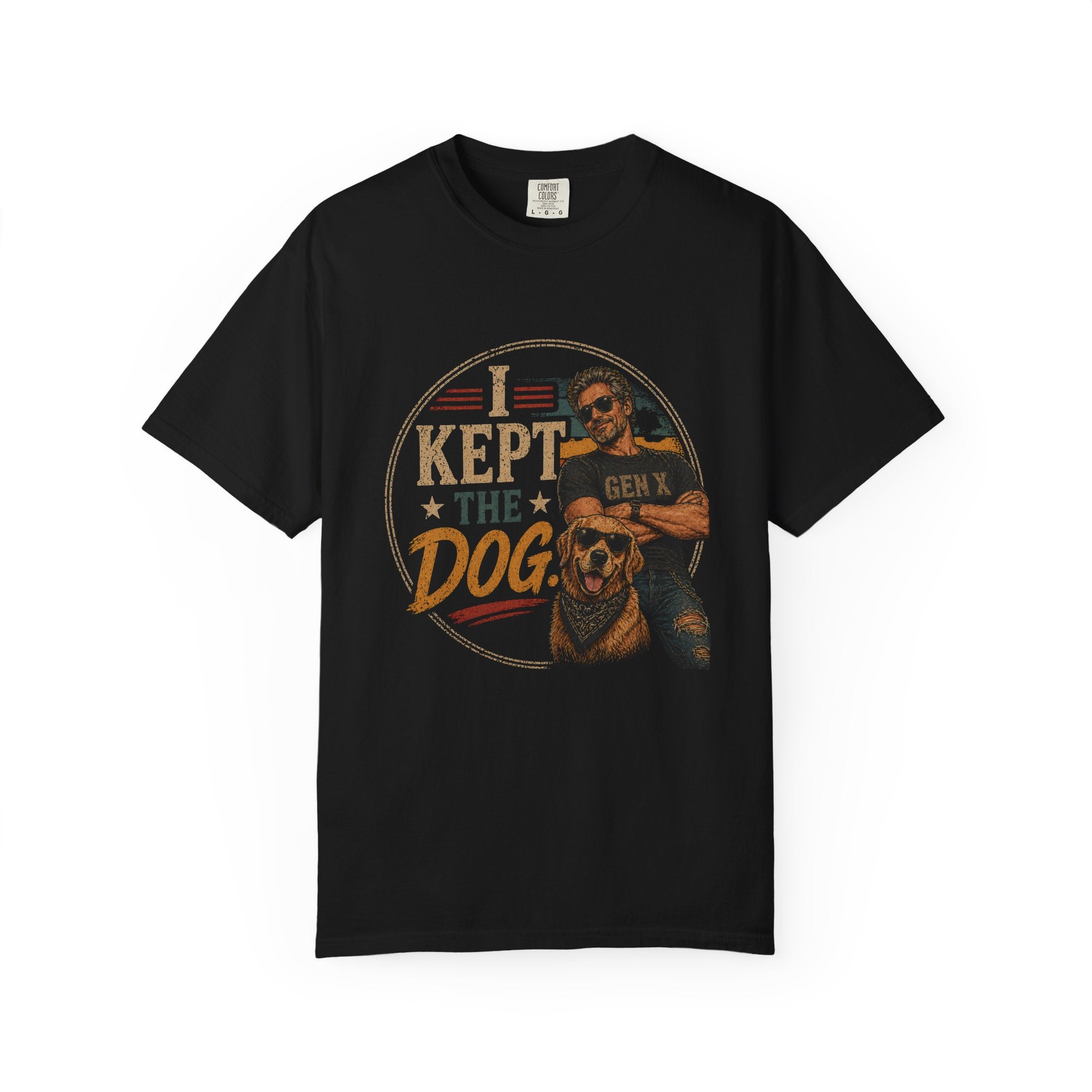 I Kept the Dog T-Shirt — Funny Dog Dad Retro Graphic Tee