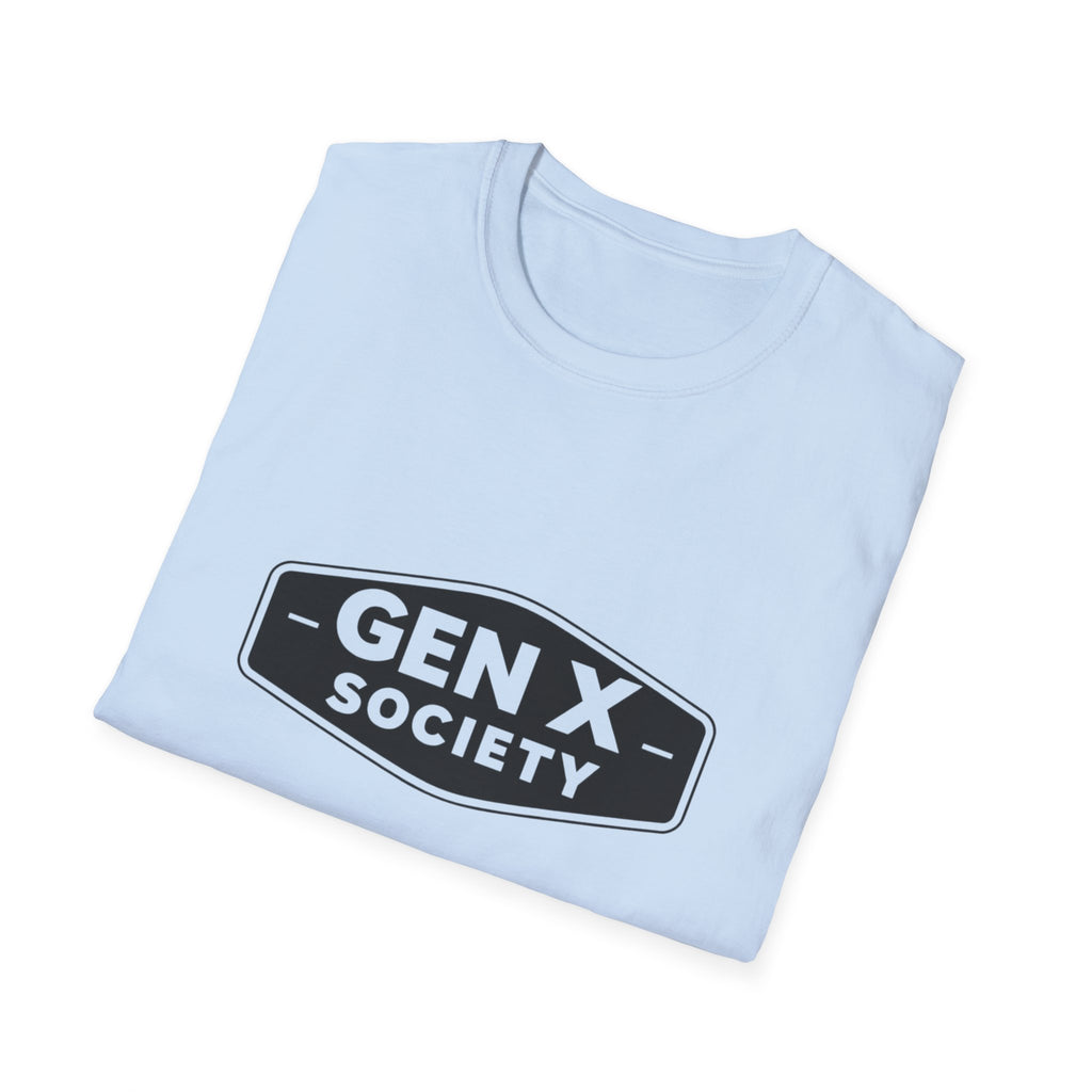Gen X Society T-Shirt — Retro Badge Graphic Tee for Generation X