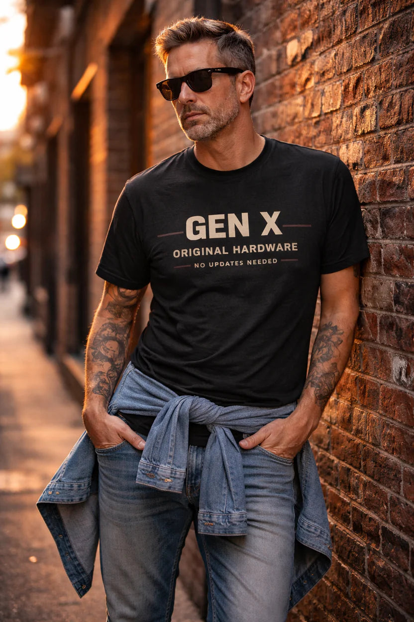 Gen X T-Shirt — "Original Hardware" Retro Vintage Tee for 40s-60s Celebrations
