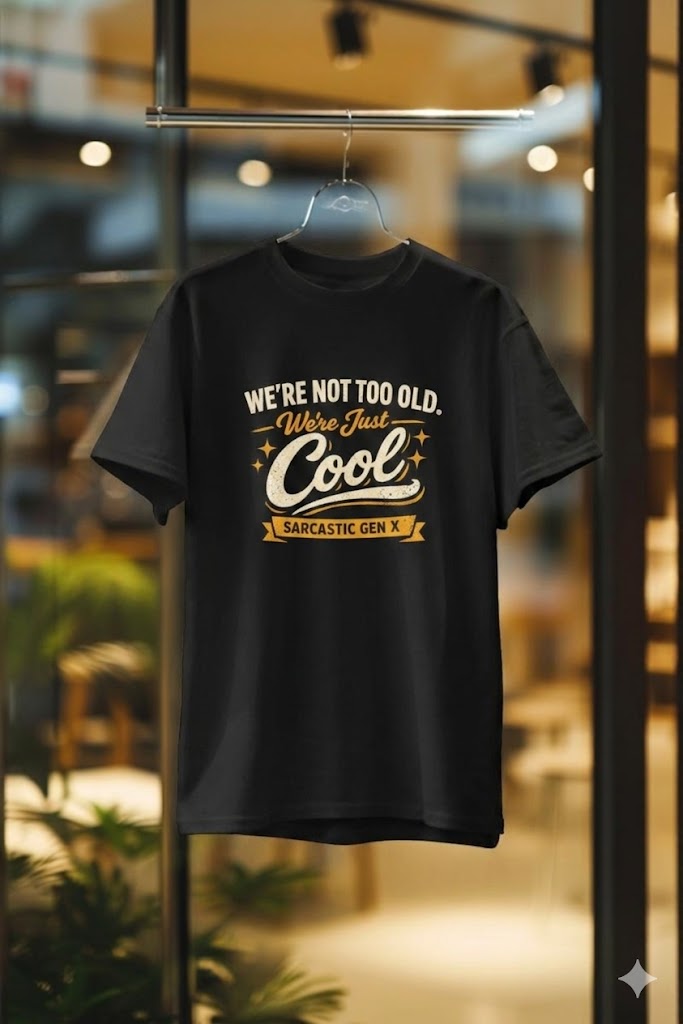 We're Not Too Old, We're Just Cool - Gen X Sarcastic T-Shirt