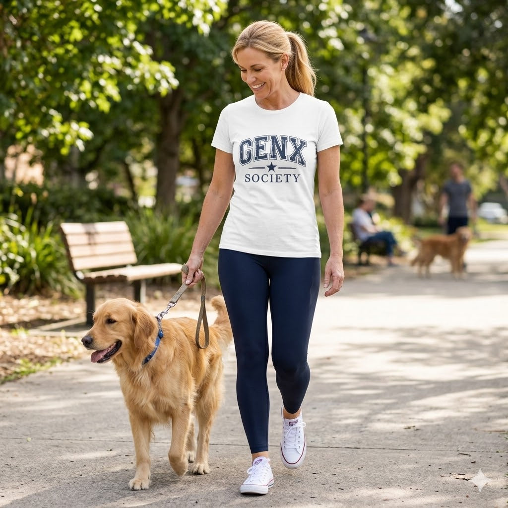 GenX Society T-Shirt — Retro Collegiate Graphic Tee