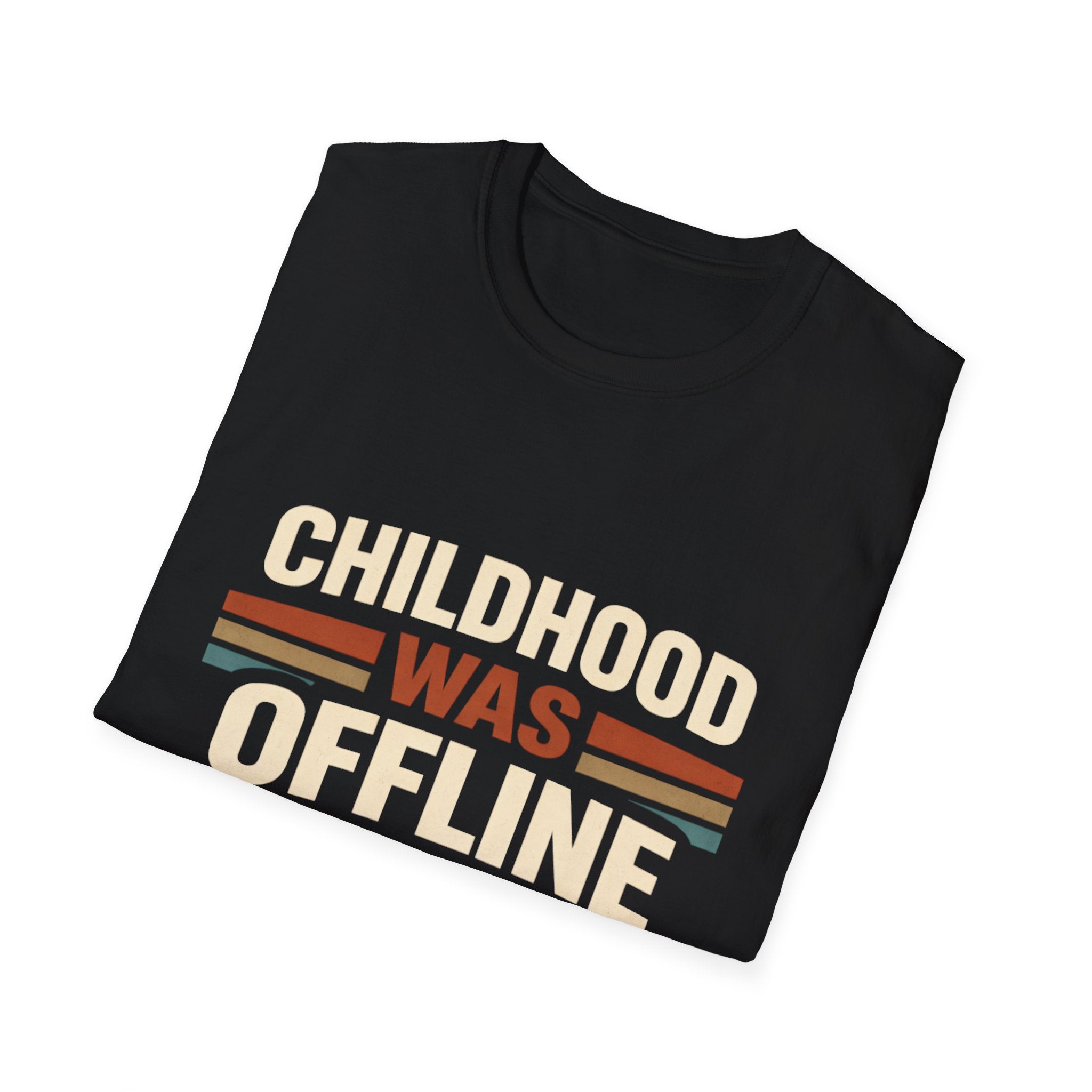 Childhood Was Offline T-Shirt — Retro Vintage '80s Nostalgia Tee