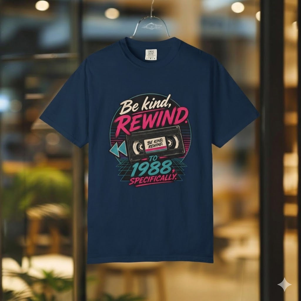 Be Kind Rewind 1988 Retro Cassette T-Shirt