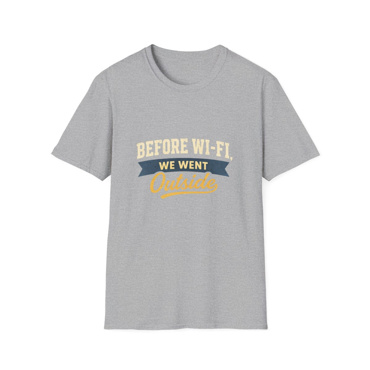 Before Wi‑Fi We Went Outside T-Shirt — Retro Outdoor Vintage Tee