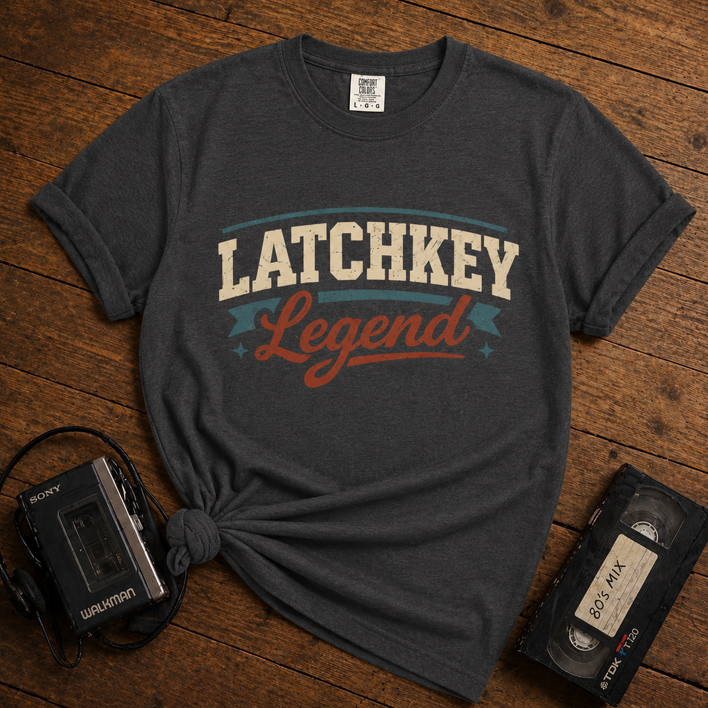 T-Shirt — "Latchkey Legend" Retro Vintage Graphic Tee