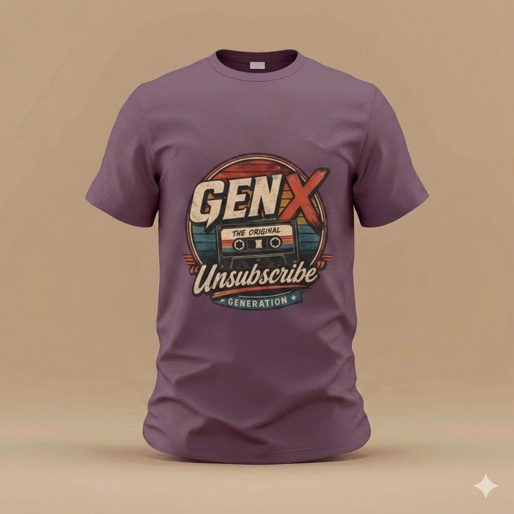 Gen X "Unsubscribe" Vintage Cassette T-Shirt