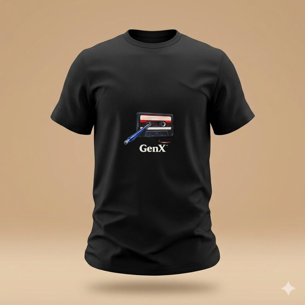 Gen X Cassette Tape T-Shirt — Retro 80s Vintage Music Tee