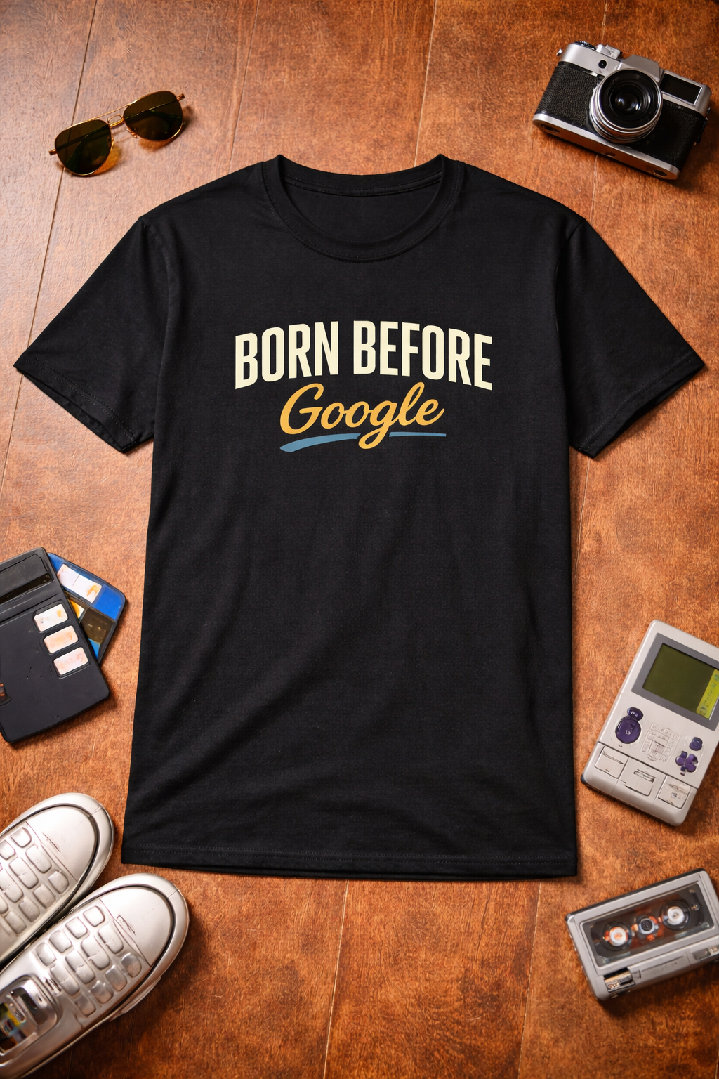 Born Before Google T-Shirt —  Tee for Baby Boomers & Gen X