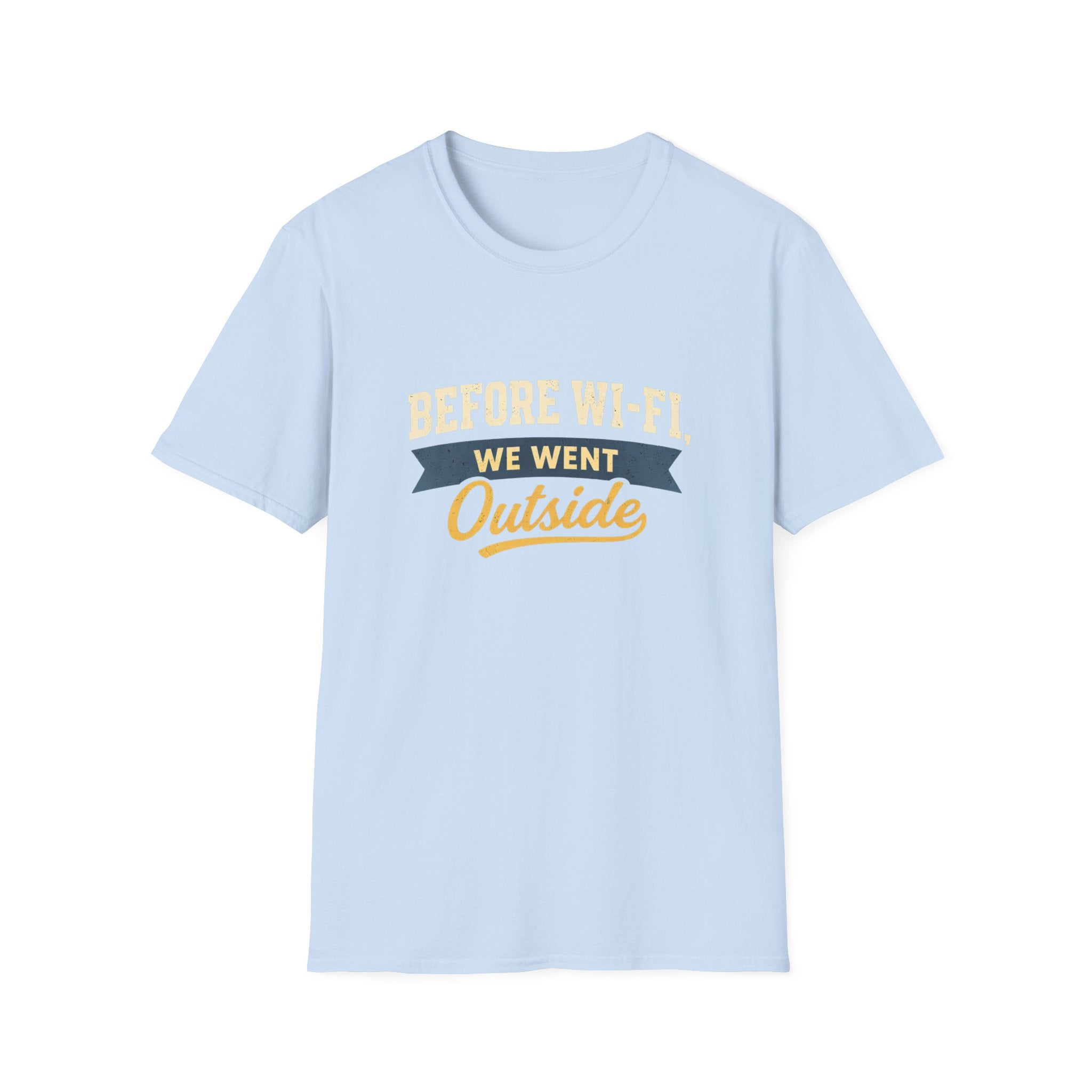 Before Wi‑Fi We Went Outside T-Shirt — Retro Outdoor Vintage Tee